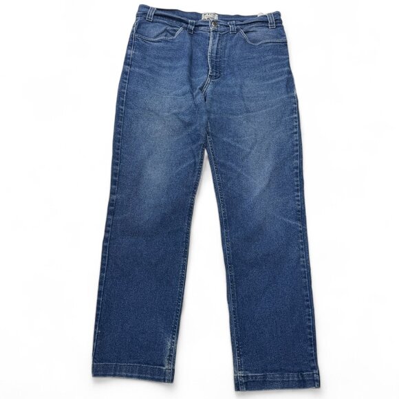 Iceberg Jeans Womens 33 x 28 Blue Stretch Denim Italy Straight High Rise - Picture 1 of 12